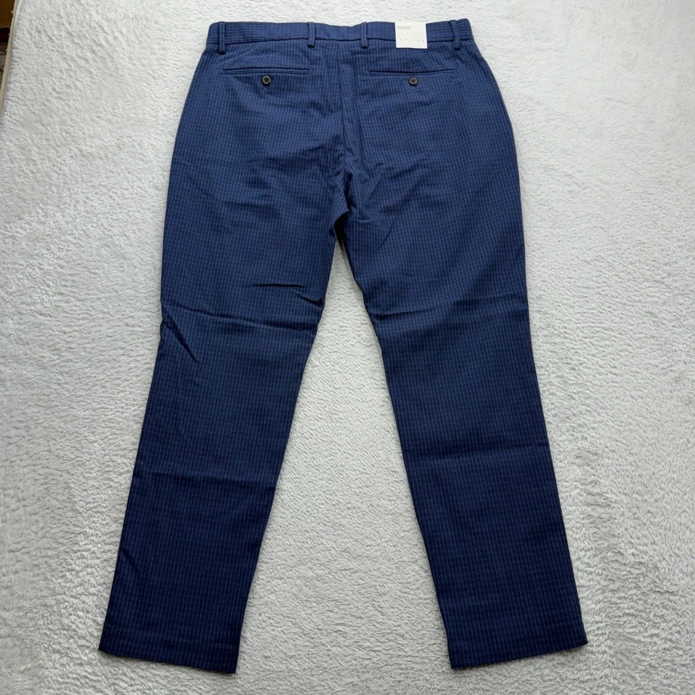 Banana Republic Grayson Slim Tapered Ankle Pant Mens 34x30 Blue Textured NWT